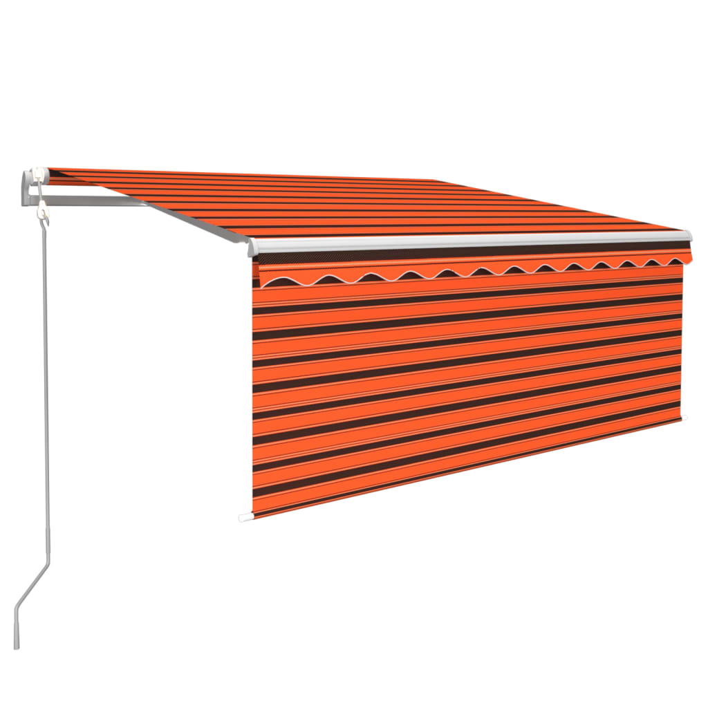vidaXL Automatska tenda na uvlačenje s roletom 3x2,5m narančasto-smeđa