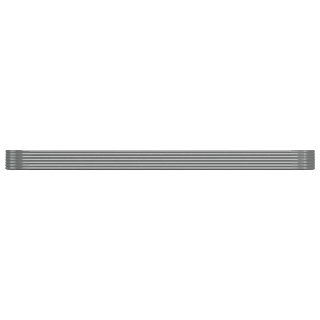 vidaXL Povišena vrtna gredica od čelika 544x100x36 cm sivi