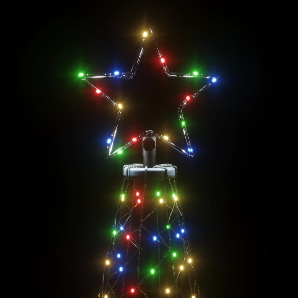vidaXL Božićno drvce sa šiljkom šareno s 3000 LED žarulja 800 cm