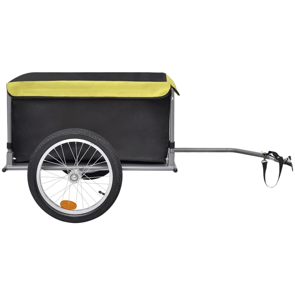 vidaXL Prikolica za bicikl Crno-žuta 65 kg