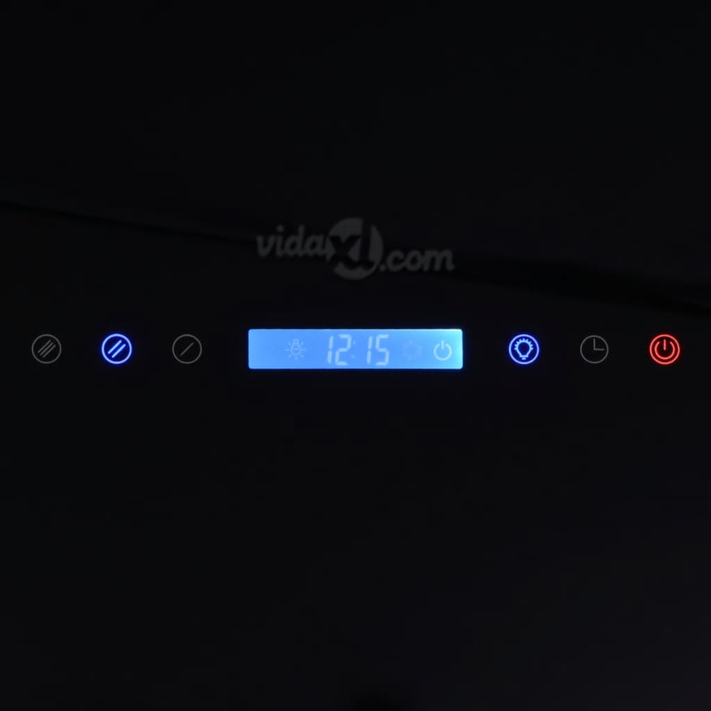 vidaXL Kuhinjska napa sa zaslonom na dodir 900 mm crna