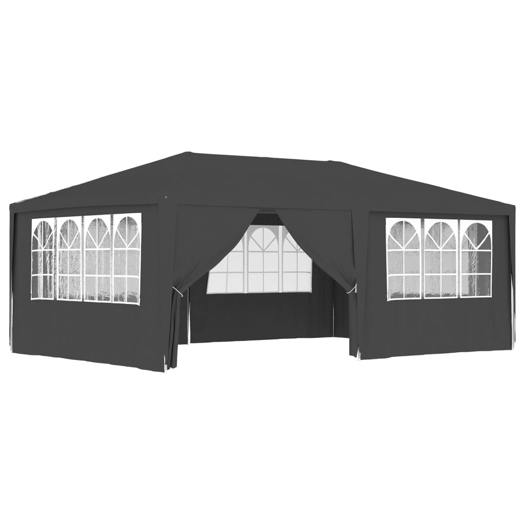 vidaXL Profesionalni šator za zabave 4 x 6 m antracit 90 g/m²