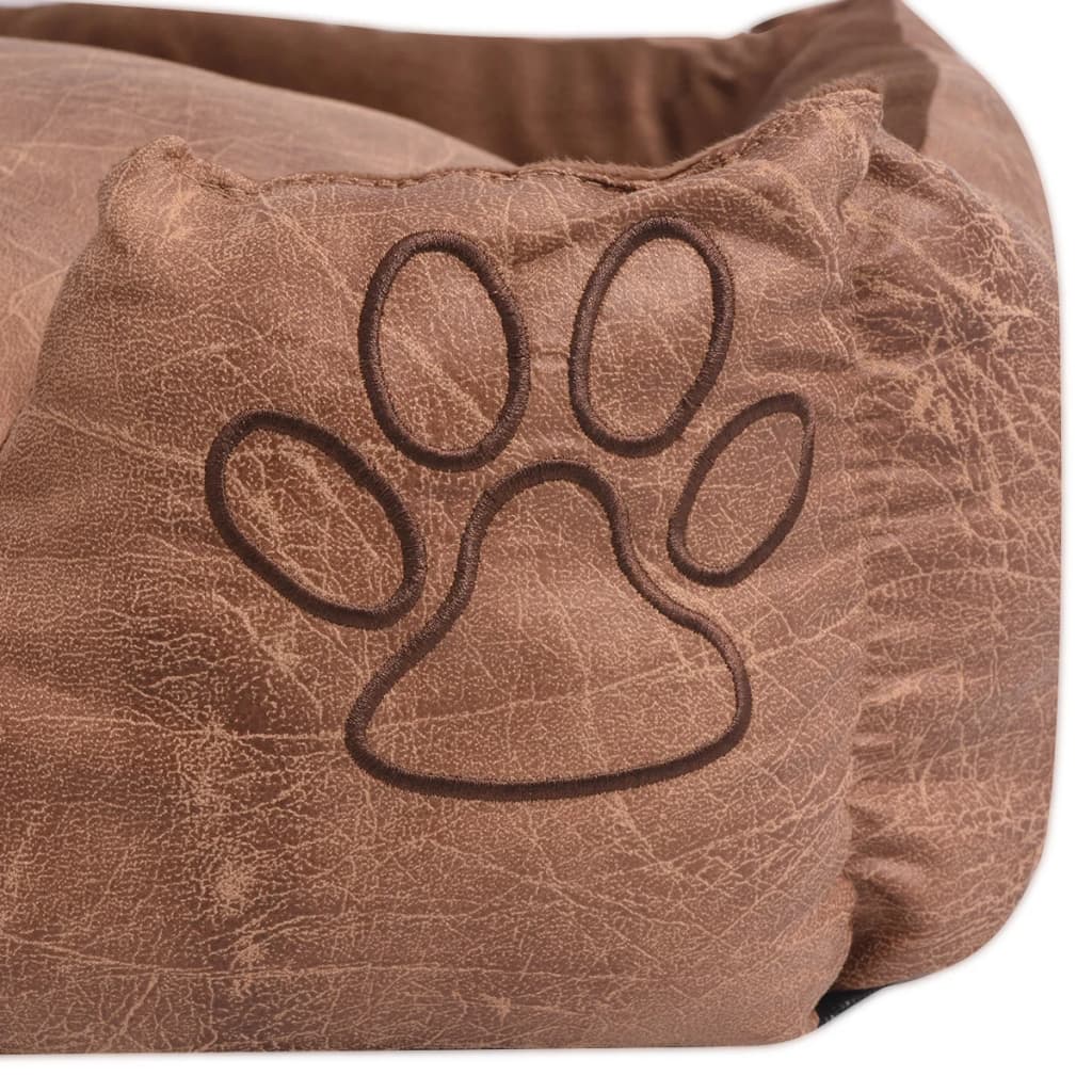 vidaXL Krevet za pse s jastukom PU umjetna koža veličina M Bež