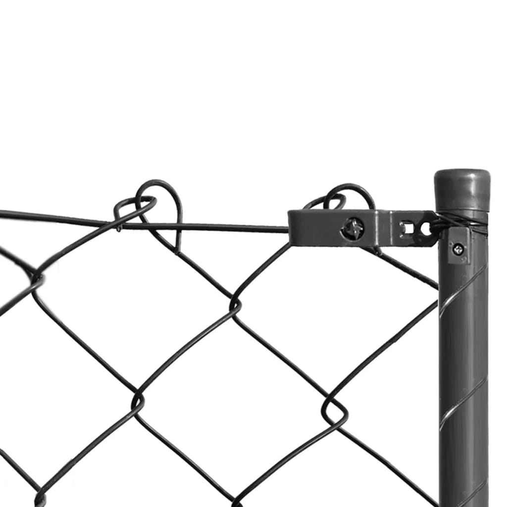 vidaXL Žičana ograda sa stupovima i priborom 1,25 x 25 m siva