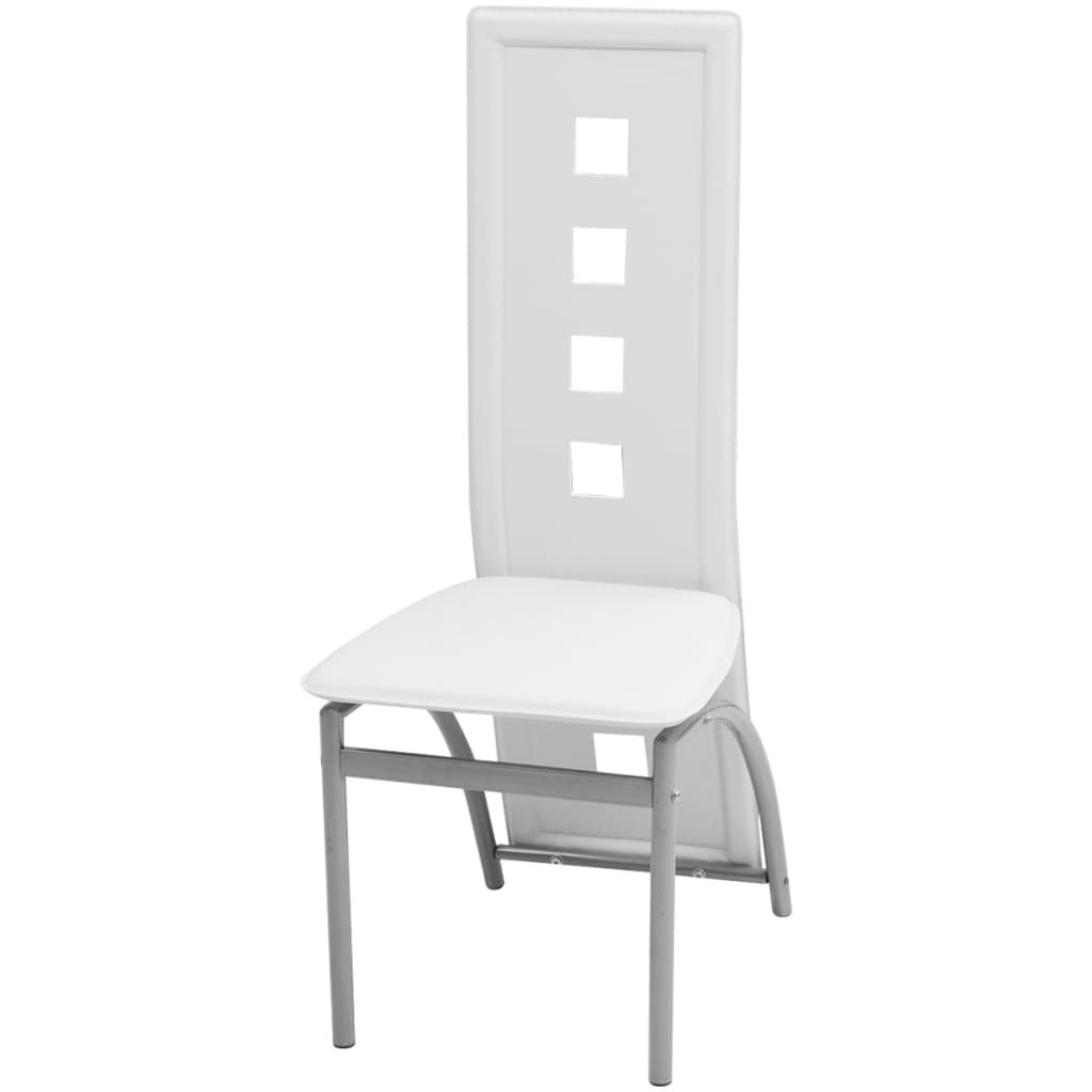 vidaXL Blagovaonse stolice od umjetne kože 6 kom bijele