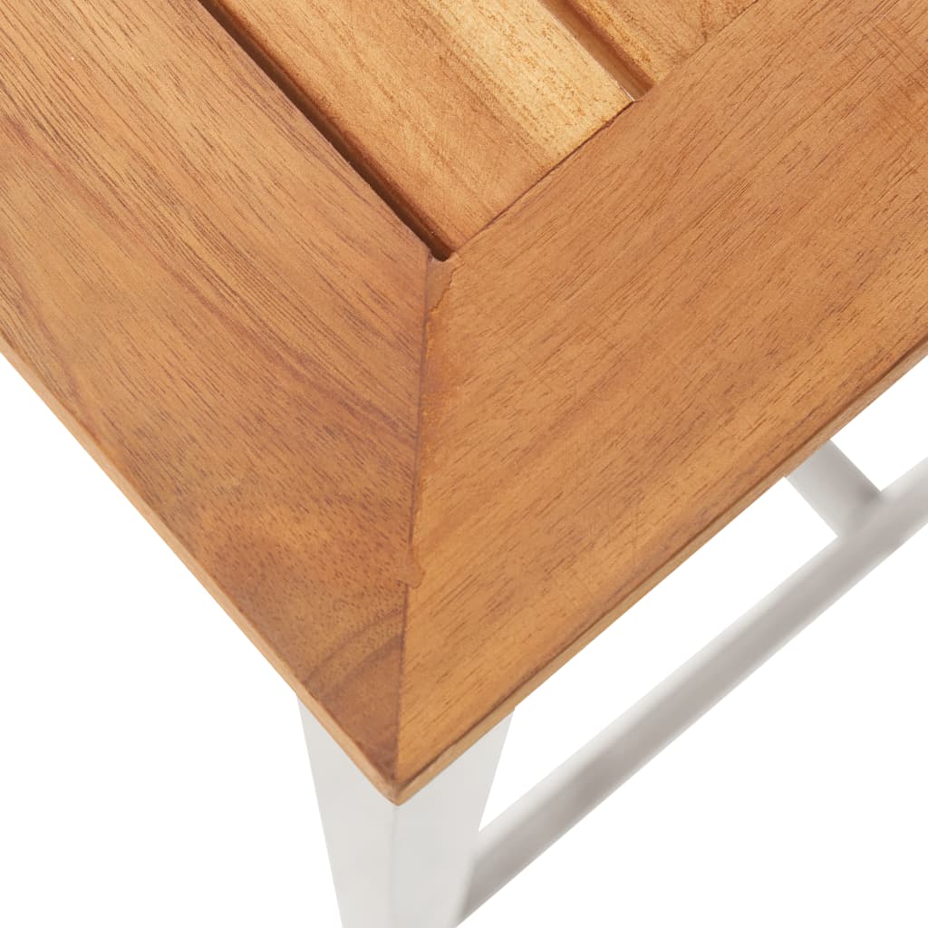 vidaXL Barski stol 120 x 60 x 105 cm masivno bagremovo drvo i čelik