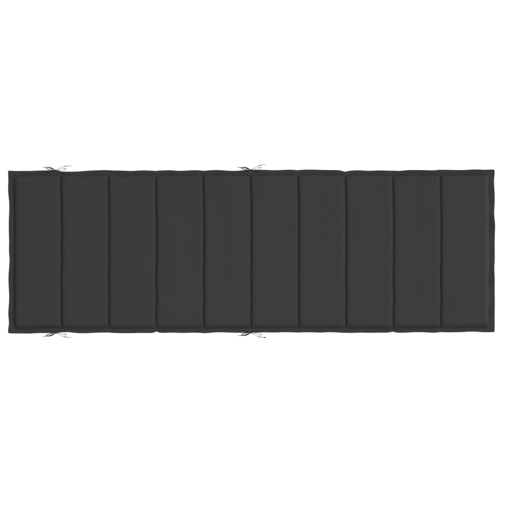 vidaXL Jastuk za ležaljku crni 186 x 58 x 3 cm od tkanine Oxford
