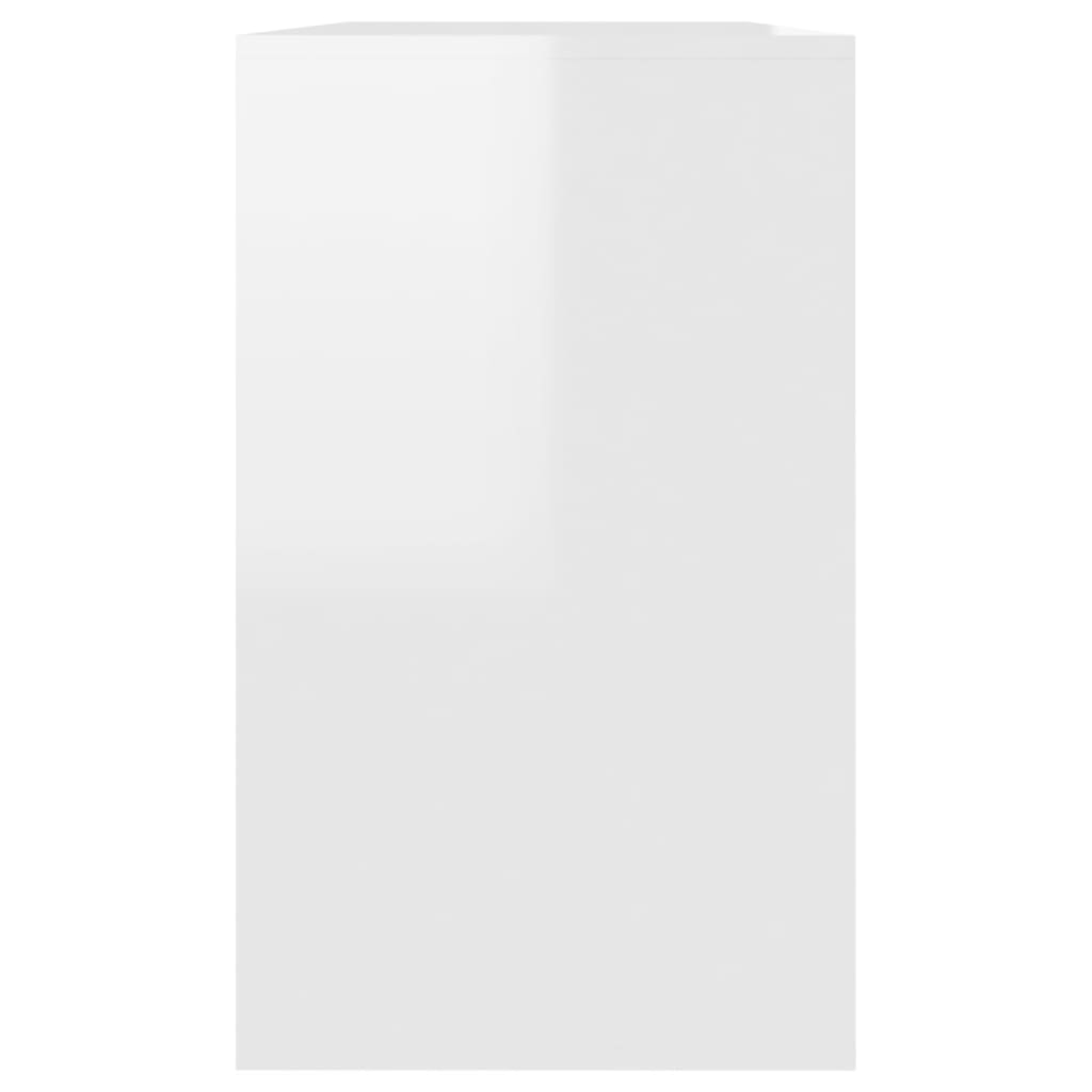 vidaXL Komoda visoki sjaj bijela 120 x 41 x 75 cm od iverice