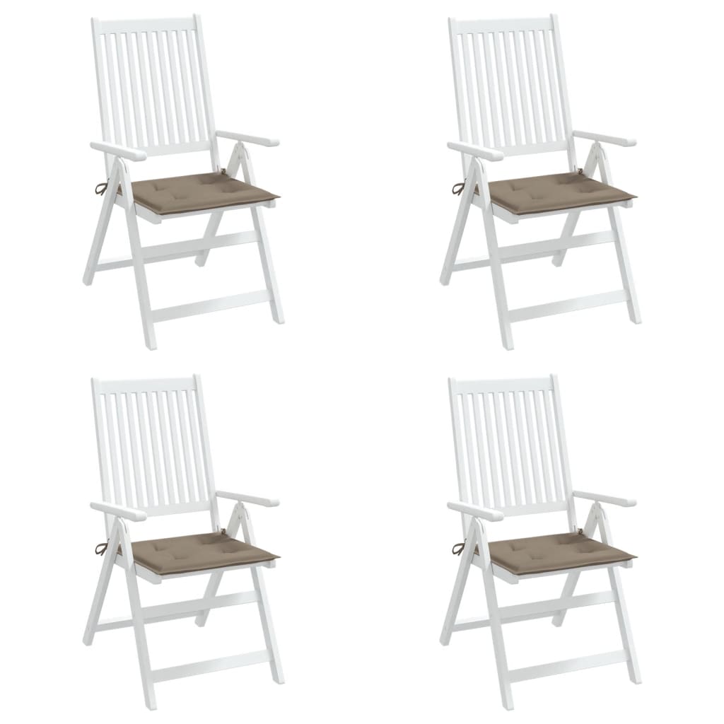 vidaXL Jastuci za vrtne stolice 4 kom smeđesivi 50x50x3 cm od tkanine