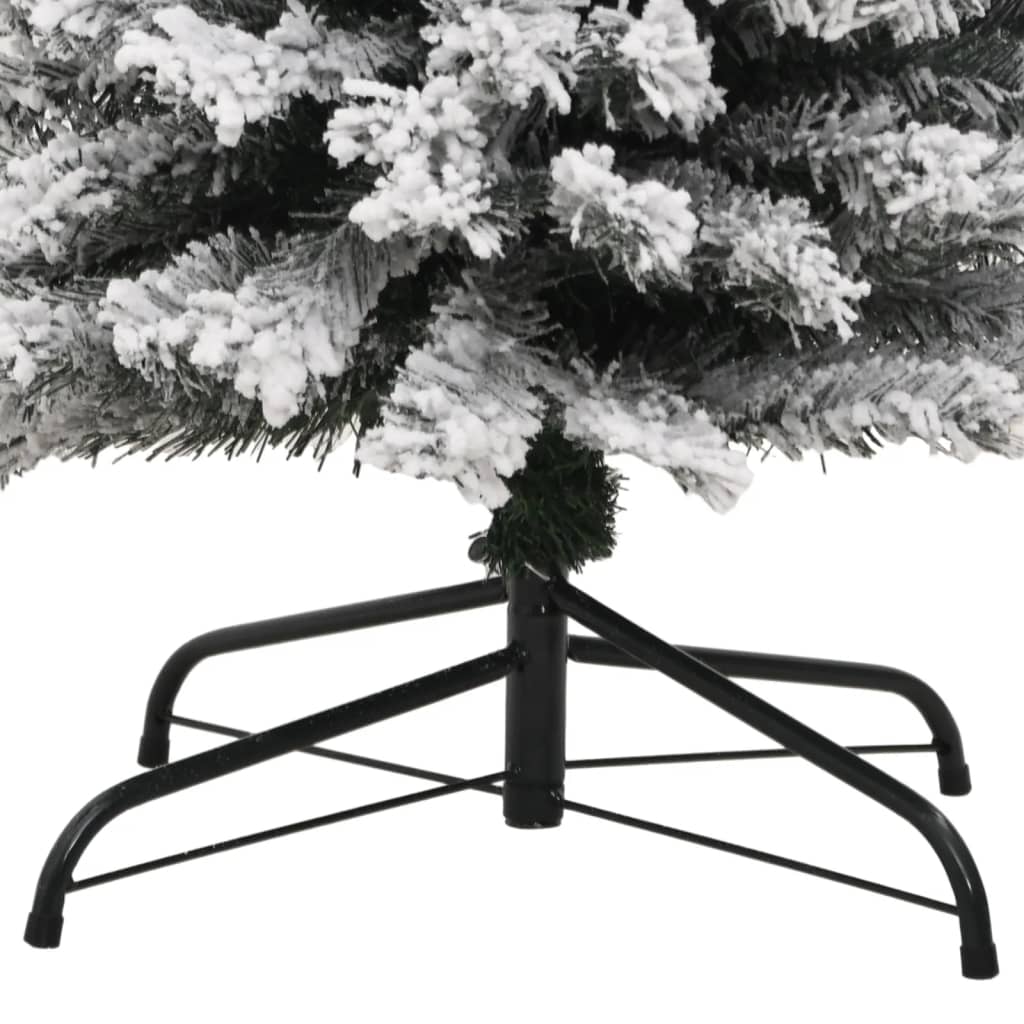 vidaXL Tanko umjetno božićno drvce sa snijegom zeleno 180 cm PVC