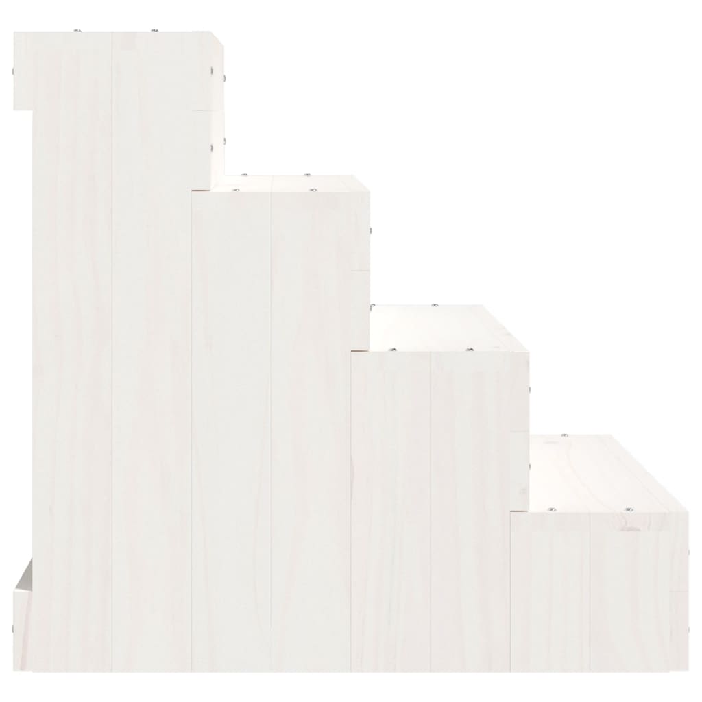 vidaXL Stepenice za kućne ljubimce bijele 40 x 49 x 47 cm od borovine