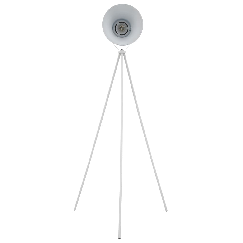 vidaXL Podna svjetiljka s tronošcem metalna bijela E27