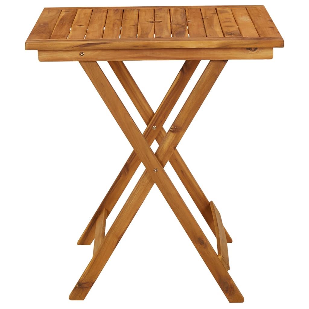 vidaXL Sklopivi vrtni stol od masivnog bagremovog drva 70 x 70 x 75 cm