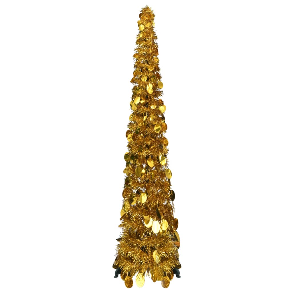 vidaXL Prigodno umjetno božićno drvce zlatno 120 cm PET