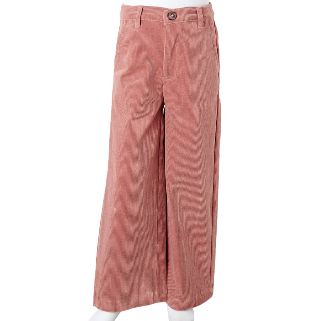 Dječje hlače od samta starinske ružičaste boje 92