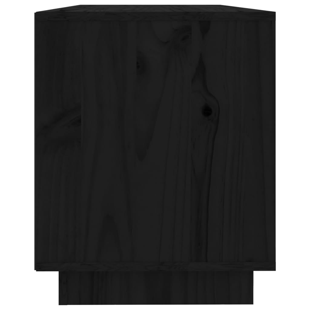 vidaXL TV ormarić crni 110,5 x 35 x 44 cm od masivne borovine