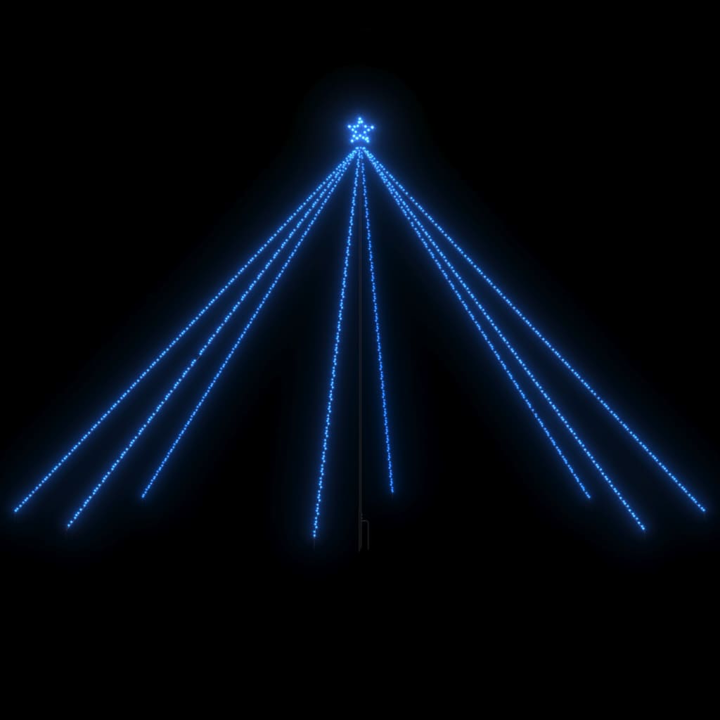 vidaXL Božićno drvce s LED svjetlima 800 LED žarulja plavo 5 m