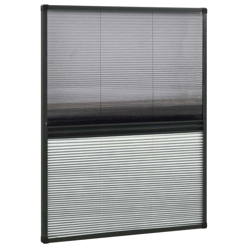 vidaXL Nabrani zaslon protiv insekata za prozore aluminijski 80x100 cm