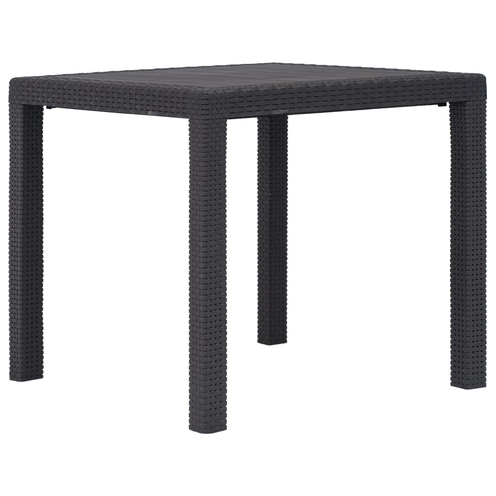vidaXL Vrtni stol smeđi 79 x 79 x 72 cm plastika s izgledom ratana