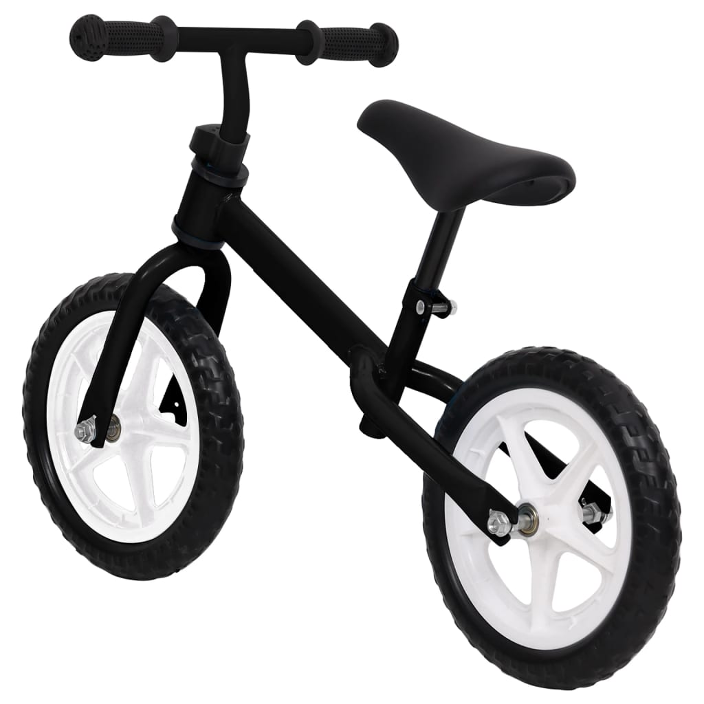 vidaXL Bicikl za ravnotežu s kotačima od 11 inča crni