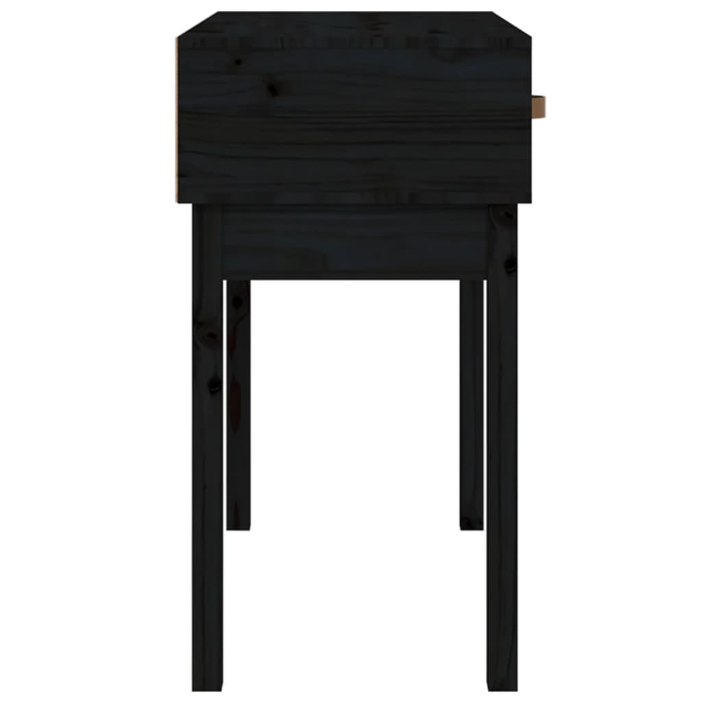 vidaXL Konzolni stol crni 76,5x40x75 cm od masivne borovine