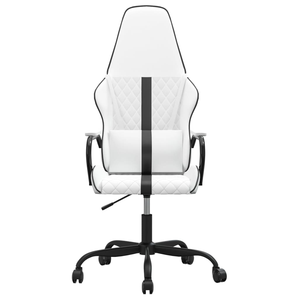 vidaXL Igraća stolica bijelo-crna od umjetne kože