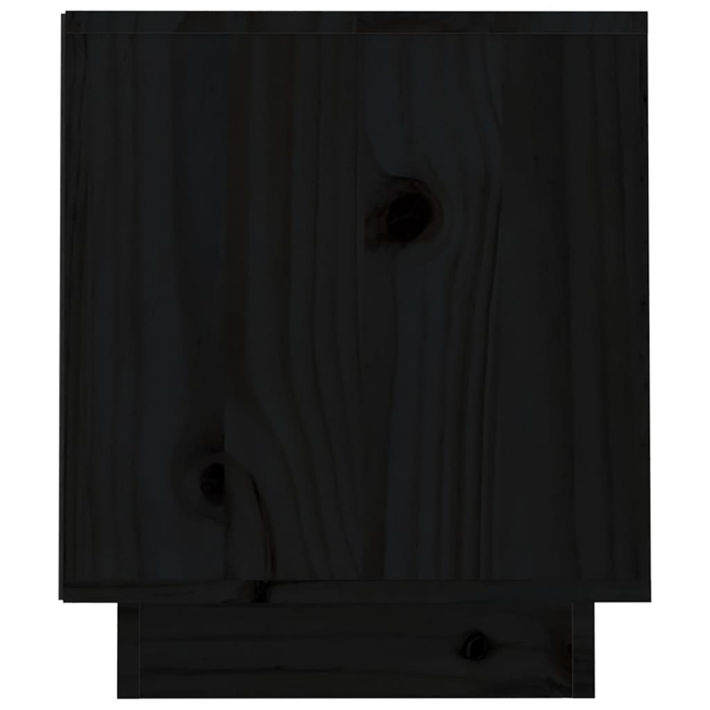 vidaXL TV ormarić crni 70 x 34 x 40 cm od masivne borovine