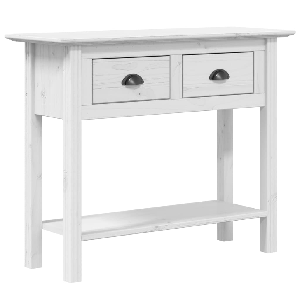 vidaXL Konzolni stol BODO bijeli 90 x 34,5 x 73 cm od masivne borovine