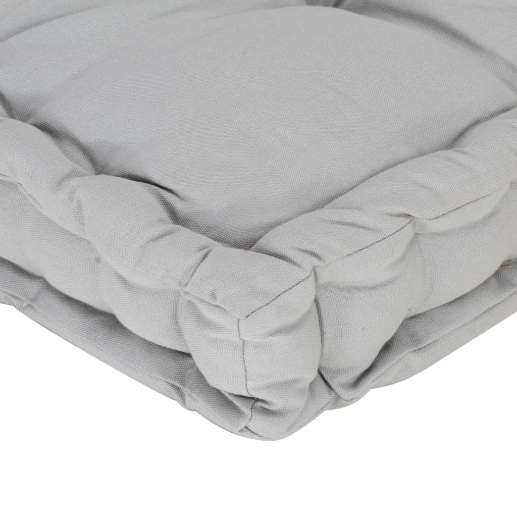vidaXL Paletni podni jastuci 2 kom pamučni sivi
