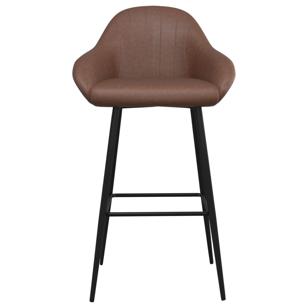 vidaXL Barski stolci od umjetne kože 2 kom tamnosmeđi