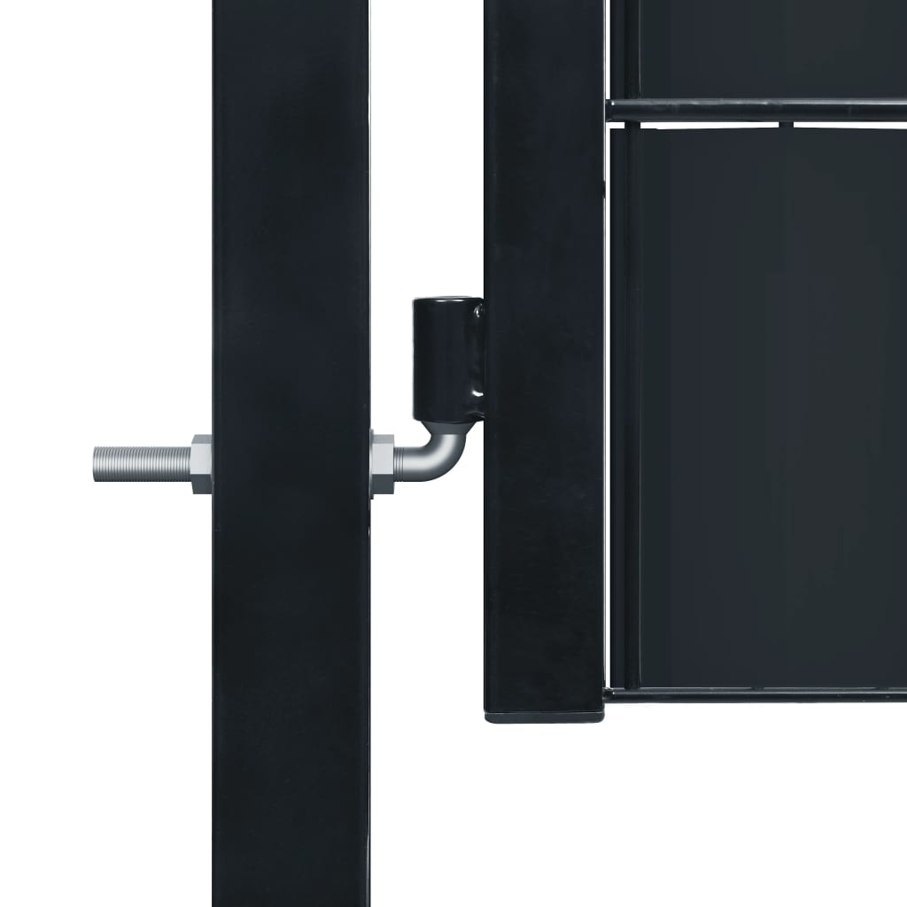 vidaXL Vrata za ogradu od PVC-a i čelika 100 x 124 cm antracit