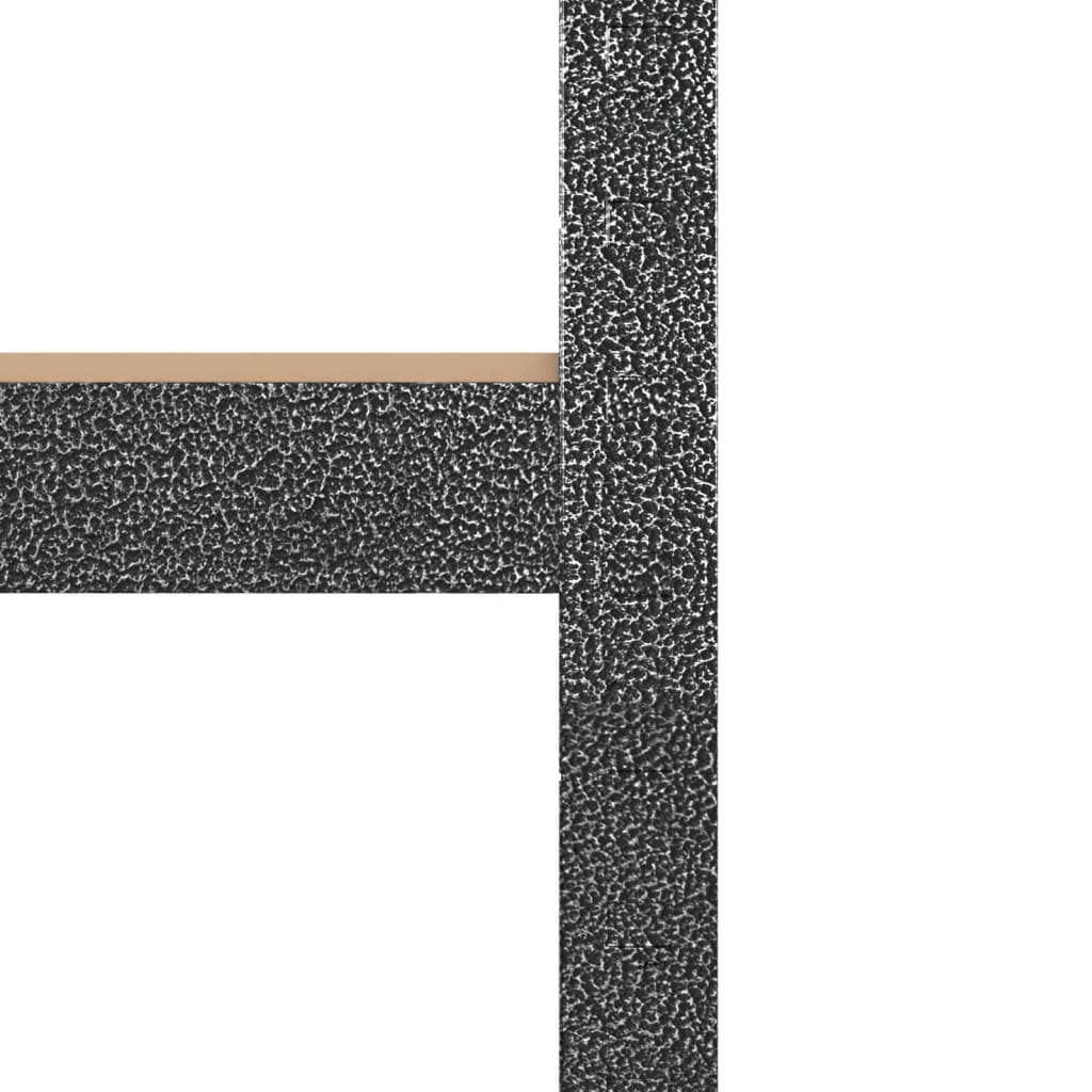 vidaXL Izdržljiva kutna polica s 5 razina siva od čelika i drva