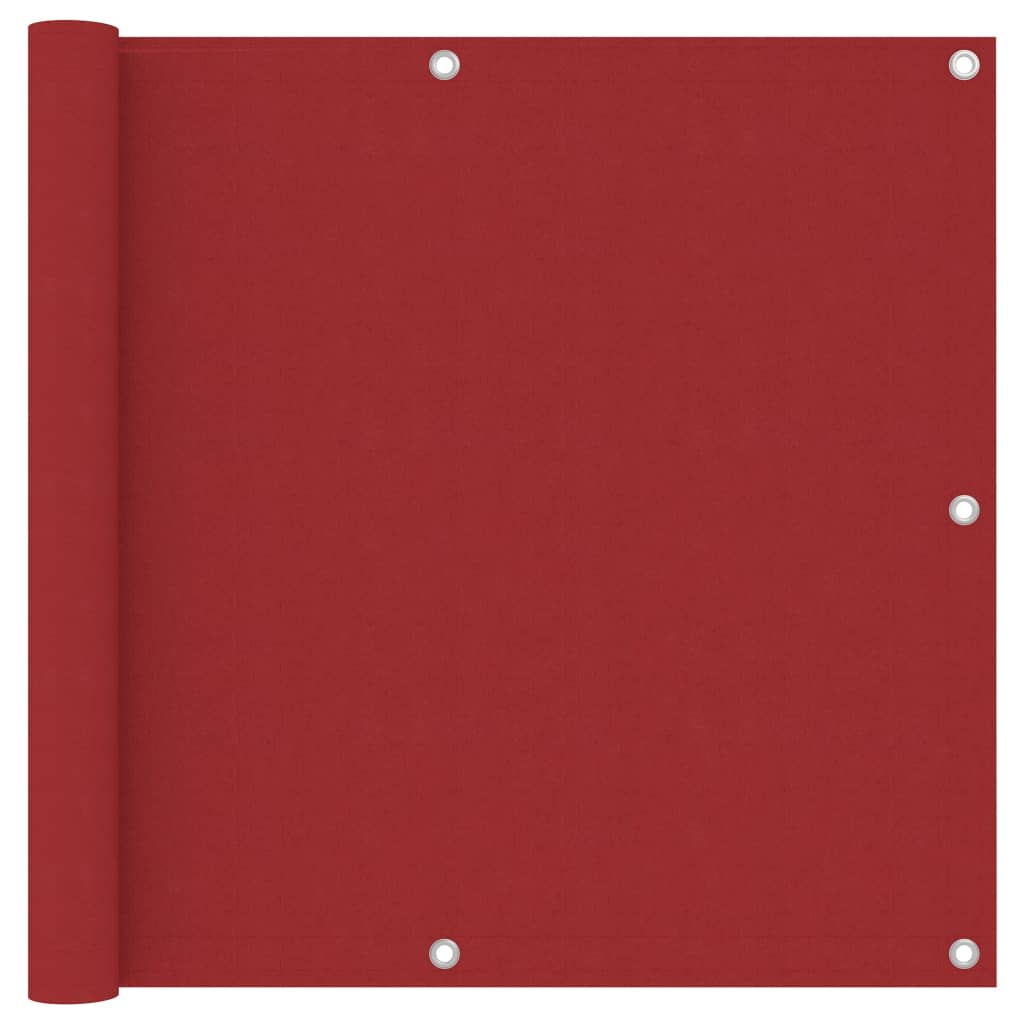 vidaXL Balkonski zastor crveni 90 x 500 cm od tkanine Oxford